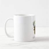 Deer Mug with Flower Antlers – Spring Coffee Cup コーヒーマグカップ (左)
