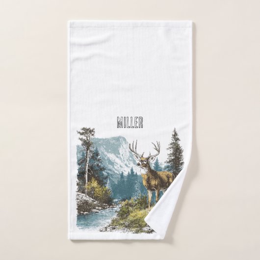 Deer Nature バスタオルセット (ハンドタオル)