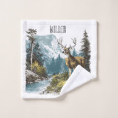 Deer Nature バスタオルセット (ウォッシュタオル)