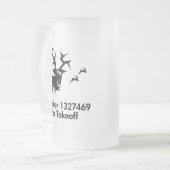 Deer No X離陸 フロストグラスビールジョッキ (正面左)