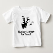 Deer No X離陸 ベビーTシャツ (正面)