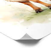 Deer Nursery Wall Art – Woodland Baby Room  ポスター (角)