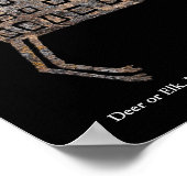 Deer or Elk, Mimbres Pottery Design ポスター (角)