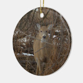 Deer Photo Ornament  セラミックオーナメント (左)