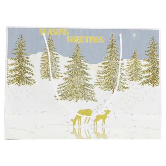 Deer Reflection ラージペーパーバッグ (裏面)