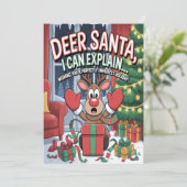 Deer Santa I Can Explain Christmas カード (スタンド正面)