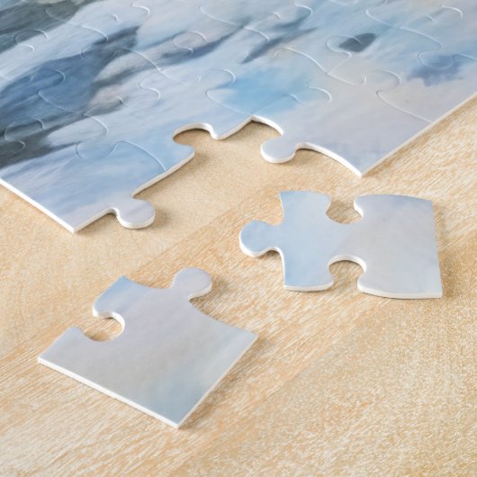 Deer Snow Nature Art Big Puzzle ジグソーパズル (側面)