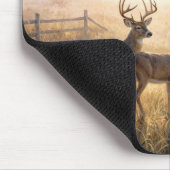 Deer Standing by a River at Dawn マウスパッド (コーナー)