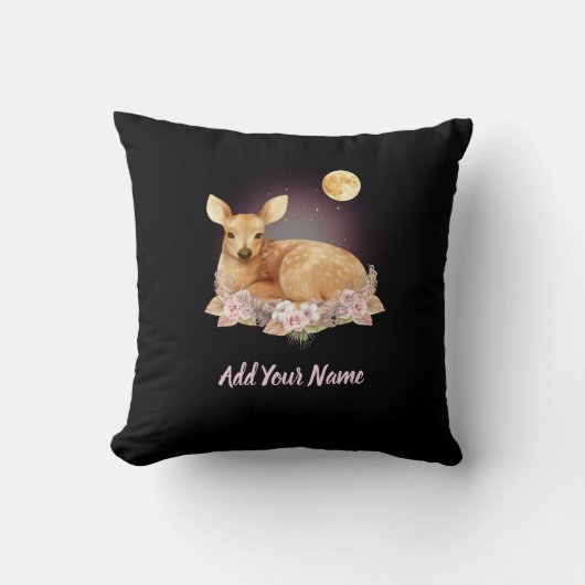 Deer Throw Pillow クッション (正面)
