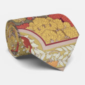 Deer &Tree Squirrel Bird Rowan Berries Art Nouveau ネクタイ (ロール)