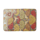 Deer &Tree Squirrel Bird Rowan Berries Art Nouveau バスマット (正面)