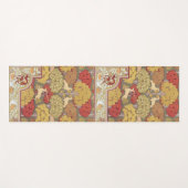 Deer &Tree Squirrel Bird Rowan Berries Art Nouveau ヨガマット (正面(横))