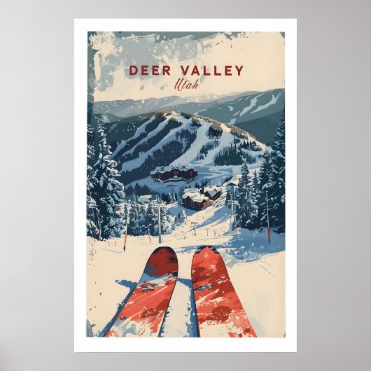 Deer Valley Ski Poster 1 ポスター (正面)