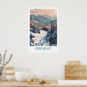 Deer Valley Travel Poster - Utah 1 ポスター (キッチン)