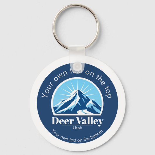 Deer Valley Utah ski area keepsake キーホルダー (正面)
