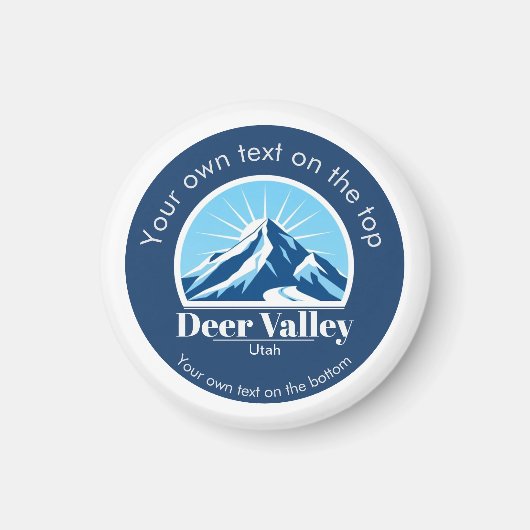 Deer Valley Utah ski area keepsake  マグネット (正面)