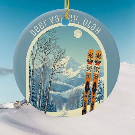 Deer Valley Utah ski area souvenir  セラミックオーナメント