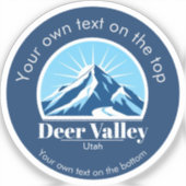 Deer Valley Utah ski area Vinyl Sticker シール (正面)
