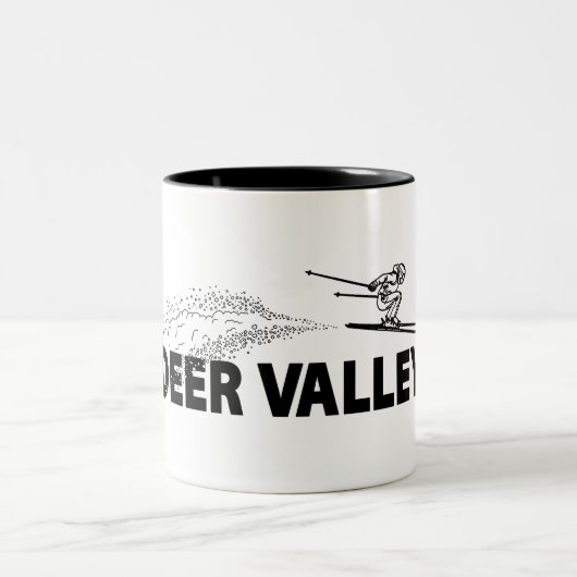 Deer Valley Utah Ski Jumper ツートーンマグカップ (中央)