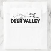 Deer Valley Utah Ski Jumper 長方形シール (バッグ)