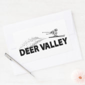 Deer Valley Utah Ski Jumper 長方形シール (封筒)