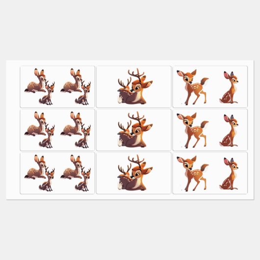 Deer Vinyl Sticker ラベル (シート)