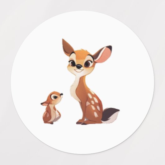 Deer Vinyl Sticker ラベル (デザイン2)