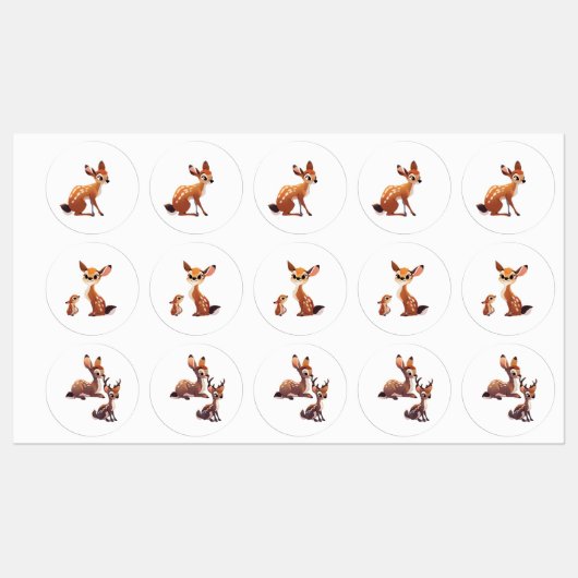 Deer Vinyl Sticker ラベル (シート)