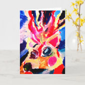 Deer winter joy カード (黄色い花)