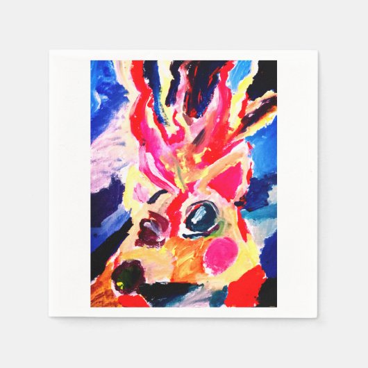 Deer winter joy スタンダードカクテルナプキン (正面)