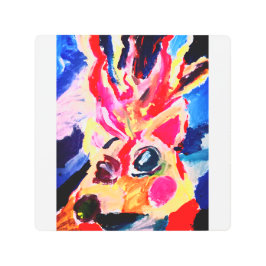 Deer winter joy メタルプリント