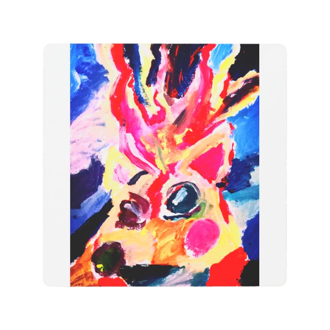 Deer winter joy メタルプリント (正面)