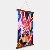 Deer winter joy 吊り下げ型タペストリー (傾斜あり)