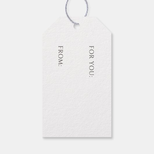 Deer Winter Snow Christmas ギフトタグ (裏面)