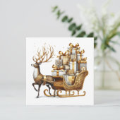 Deer with the sleight of Christmas toys シーズンカード (スタンド正面)