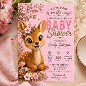 Deer Woodland Baby Shower 招待状