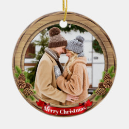 Deer Xmas Character Reindeer Animal Christmas  Cer セラミックオーナメント