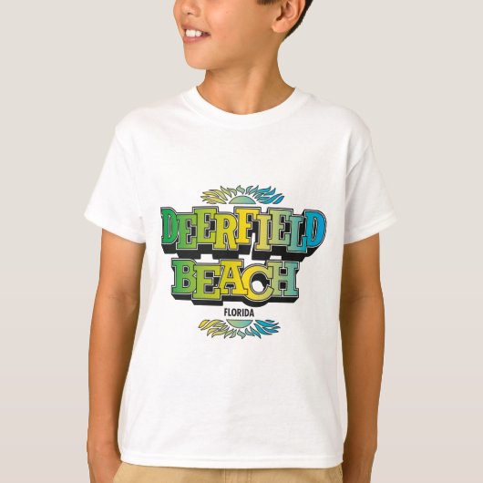 Deerfieldのビーチの70年代 Tシャツ (正面)