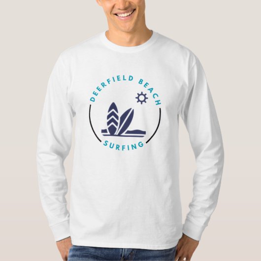 Deerfield Beach Florida Surfing T-Shirt Tシャツ (正面)