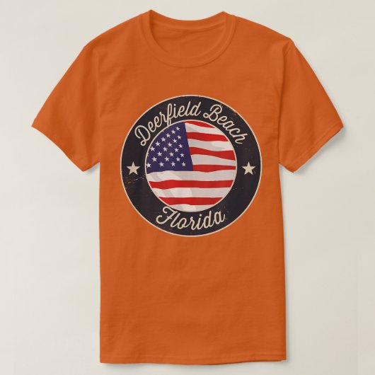 Deerfield Beach - Patriotic Florida Souvenir T-Shi Tシャツ (デザイン正面)