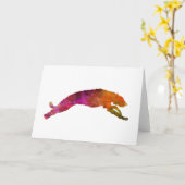Deerhound 02 in watercolor-2 カード (黄色い花)