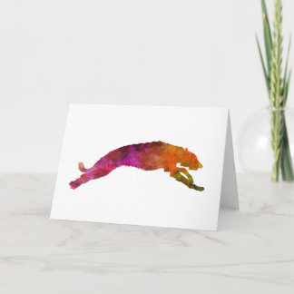 Deerhound 02 in watercolor-2 カード