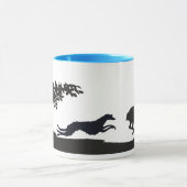 Deerhound en chasse マグカップ (中央)
