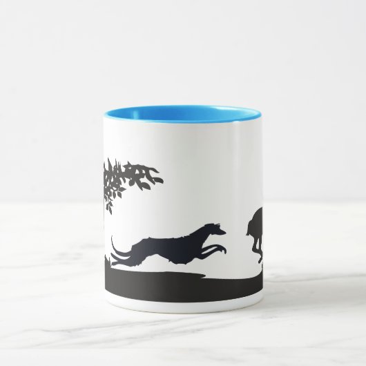 Deerhound en chasse マグカップ (中央)