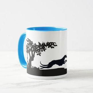 Deerhound en chasse マグカップ