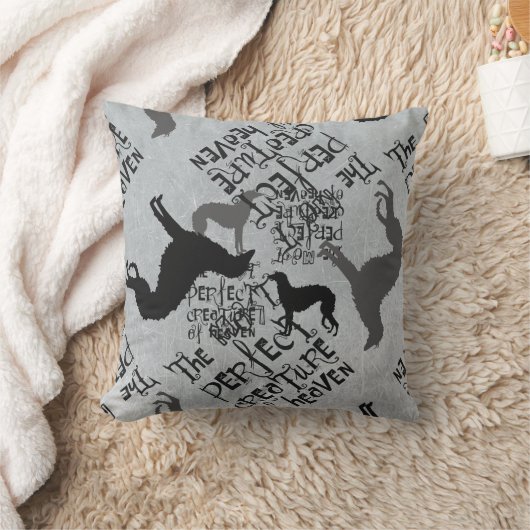 Deerhound Texto クッション (ブランケット)