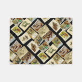 Deerhound vintage フリースブランケット (正面(横))