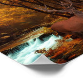 Deers By A Woodland Stream ポスター (角)