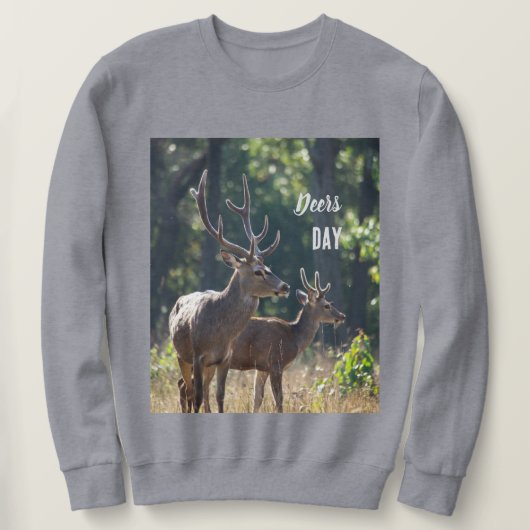 Deers Day Long Sleeves Top スウェットシャツ (デザイン正面)