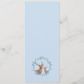 Deers in Love Woodlandウィンターウェディングメニューカード メニュー (裏面)